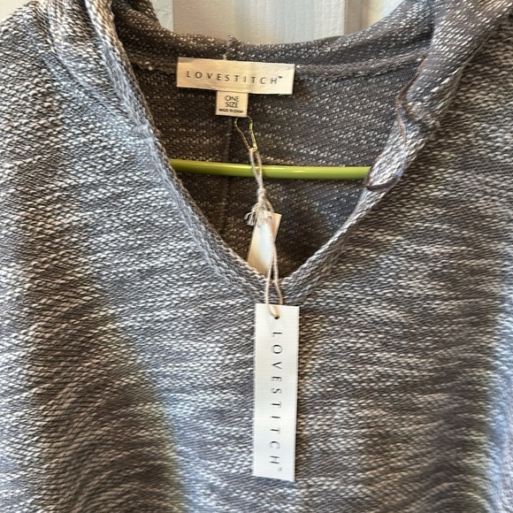 NWT LoveStich Gray Poncho Hoodie - Picture 2 of 8